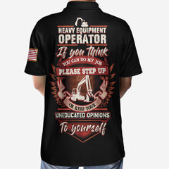 Heavy Equipment Operator Proud Skull Polo Shirt - Hyperfavor