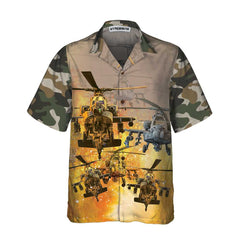 Helicopter Pilot Hawaiian Shirt, Helicopter Shirt For Men, Hawaiian Shirt With Helicopter - Hyperfavor