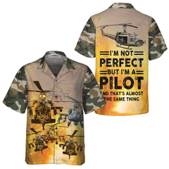 Helicopter Pilot Hawaiian Shirt, Helicopter Shirt For Men, Hawaiian Shirt With Helicopter - Hyperfavor