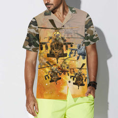 Helicopter Pilot Hawaiian Shirt, Helicopter Shirt For Men, Hawaiian Shirt With Helicopter - Hyperfavor