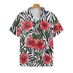 Hibiscus Zebra Watercolor Painting Art EZ02 0607 Hawaiian Shirt - Hyperfavor