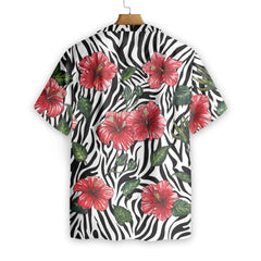 Hibiscus Zebra Watercolor Painting Art EZ02 0607 Hawaiian Shirt - Hyperfavor
