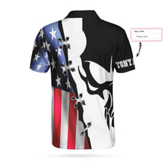 Hillbilly Hustlers Personalized American Flag Billiards Custom Polo Shirt - Hyperfavor