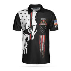 Hillbilly Hustlers Skull Billiards Pool Custom Polo Shirt - Hyperfavor