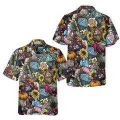 Hippie Dice & Love Flowers Hawaiian Shirt, Unique Hippie Shirt, Best Hippie Gift Ideas - Hyperfavor