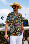 Hippie Dice & Love Flowers Hawaiian Shirt, Unique Hippie Shirt, Best Hippie Gift Ideas - Hyperfavor