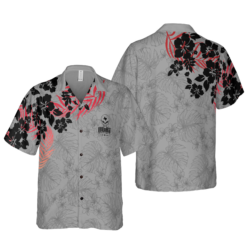 Houston United Rugby Team Gray Hawaiian Shirt - Hyperfavor