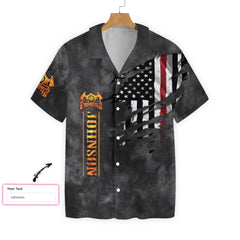 Husband Daddy Firefighter EZ24 2501 Custom Hawaiian Shirt - Hyperfavor