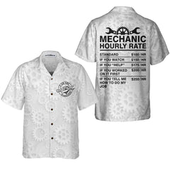 I Am The Warranty Hawaiian Shirt, Black And White Mechanic Shirt - Hyperfavor