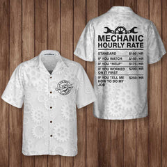 I Am The Warranty Hawaiian Shirt, Black And White Mechanic Shirt - Hyperfavor
