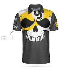 I Beat People With A Stick Billiards Pool Player Custom Polo Shirt, Personalized Gift Idea For Billiards Players - Hyperfavor