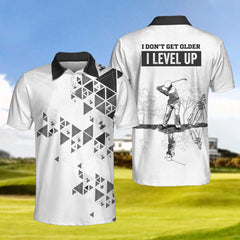 I Don't Get Older I Level Up Golf Polo Shirt - Hyperfavor