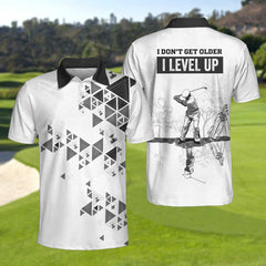 I Don't Get Older I Level Up Golf Polo Shirt - Hyperfavor