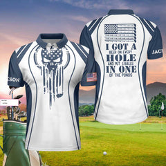 I Got A Hole In One Golf Custom Polo Shirt, Personalized Skull Golf Shirt For Men - Hyperfavor