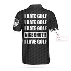 I Hate Golf Custom Polo Shirt - Hyperfavor