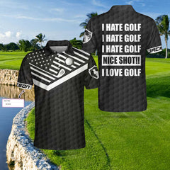 I Hate Golf Custom Polo Shirt - Hyperfavor