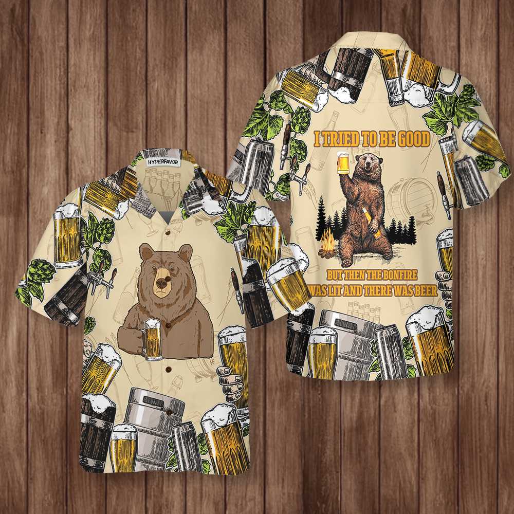 I Tried To Be Good Beer Camping Hawaiian Shirt, Funny Beer Shirt For Camping, Best Gift For Beer Lovers - Hyperfavor