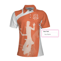 I'm not Swearing I'm Using My Tennis Words Custom Short Sleeve Women Polo Shirt, Personalized Tennis Gift For Ladies - Hyperfavor