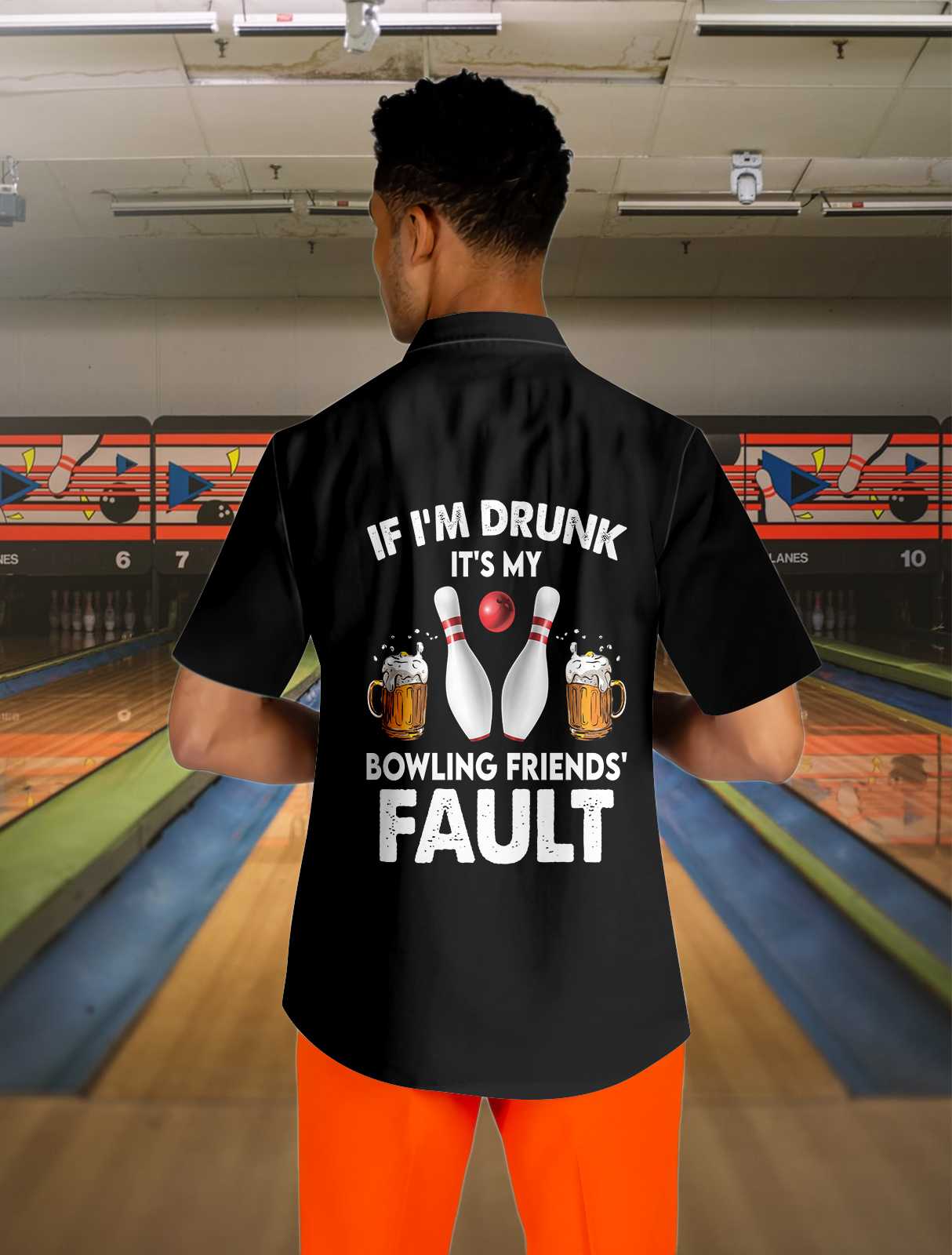 If I'm Drunk It's My Bowling Friends' Fault Hawaiian Shirt, Beer And Bowling Shirt, Best Gift For Bowling Players - Hyperfavor