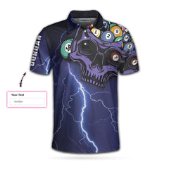 I'm Here To Break Your Balls Billiards Custom Polo Shirt, Cool Billiards Shirt Design, Personalized Billiards Gift - Hyperfavor