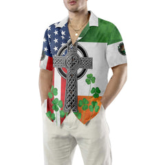 Irish American Hawaiian Shirt, St. Patricks Day Shirt, Cool St Patrick's Day Gift - Hyperfavor
