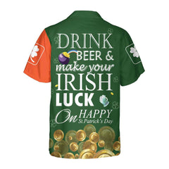 Irish Luck On St. Patrick's Day Hawaiian Shirt, St. Patricks Day Shirt, Cool St Patrick's Day Gift - Hyperfavor