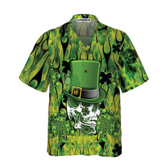 Irish Skull Saint Patricks Hawaiian Shirt, St. Patricks Day Shirt, Cool St Patrick's Day Gift - Hyperfavor
