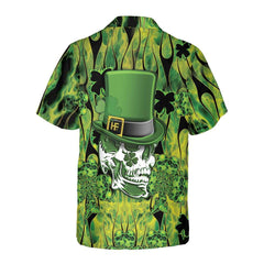 Irish Skull Saint Patricks Hawaiian Shirt, St. Patricks Day Shirt, Cool St Patrick's Day Gift - Hyperfavor