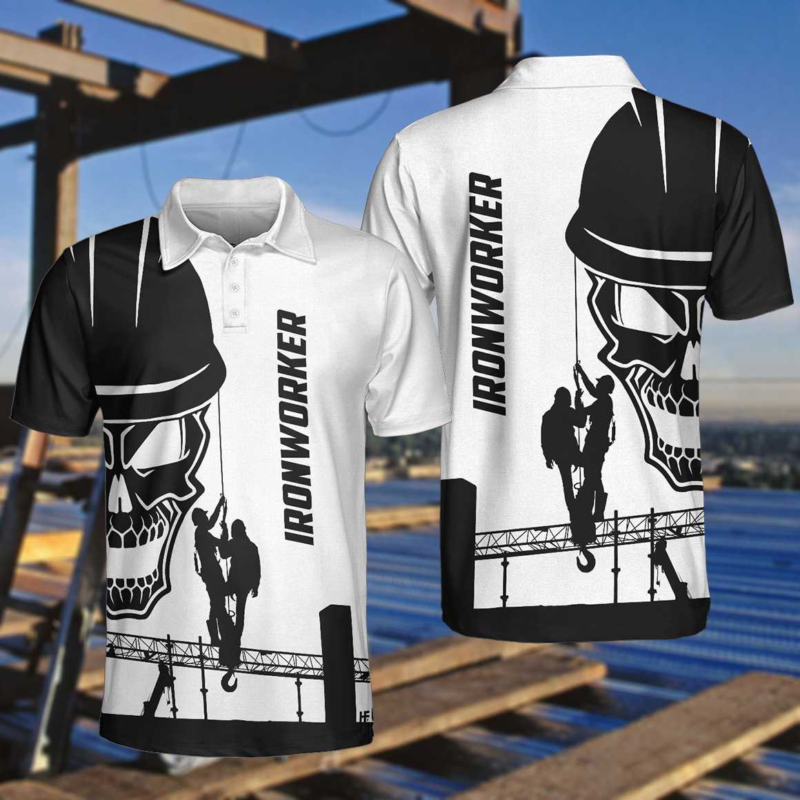 Ironworker Skull EZ16 3103 Polo Shirt - Hyperfavor