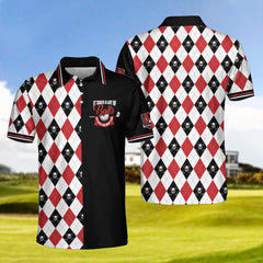 It Takes A Lot Of Balls Red Black And White Pattern EZ24 1104 Polo Shirt - Hyperfavor