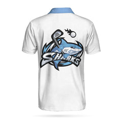 Jawsome Golfer Shark Golf V2 Polo Shirt - Hyperfavor
