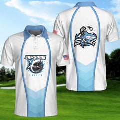 Jawsome Golfer Shark Golf V3 Polo Shirt - Hyperfavor
