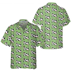 Jumping Cow Hawaiian Shirt, Cow Shirt For Men & Women, Funny Cow Print Shirt - Hyperfavor