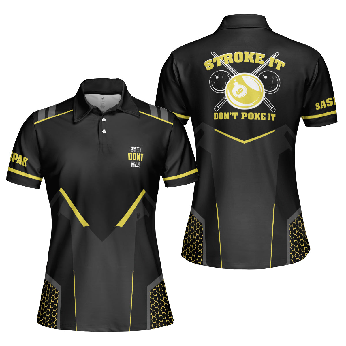 Just Dont Miss Custom Short Sleeve Women Polo Shirt - Hyperfavor
