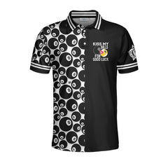 Kiss My Balls For Good Luck Polo Shirt, Best Polo Style Billiard Shirt, Gift Idea For Billirad Players - Hyperfavor