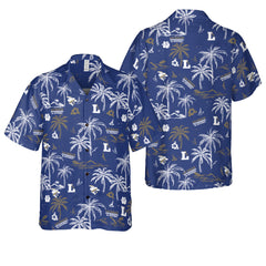 La Salle Swimming And Diving Logo Blue Version Hawaiian Shirt - Hyperfavor