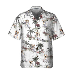 Labrador Retriever Tropical Pattern Dog Hawaiian Shirt, Labrador Retriever Dog Shirt For Men And Women, Best Gift For Labrador Lover - Hyperfavor