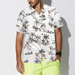 Labrador Retriever Tropical Pattern Dog Hawaiian Shirt, Labrador Retriever Dog Shirt For Men And Women, Best Gift For Labrador Lover - Hyperfavor
