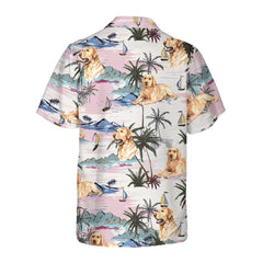 Labrador Retriever Tropical Summer Hawaiian Shirt, Tropical Labrador Hawaiian Shirt, Funny Gift For Labrador Retriever Lover - Hyperfavor