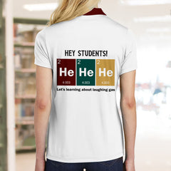 Learning About Laughing Gas Short Sleeve Women Polo - Hyperfavor