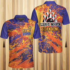 Leave No Pin Standing Bowling Polo Shirt - Hyperfavor