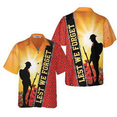 Lest We Forget Veteran US Hawaiian Shirt, Proud Veteran Shirt, Meaningful Gift For Veteran Day - Hyperfavor