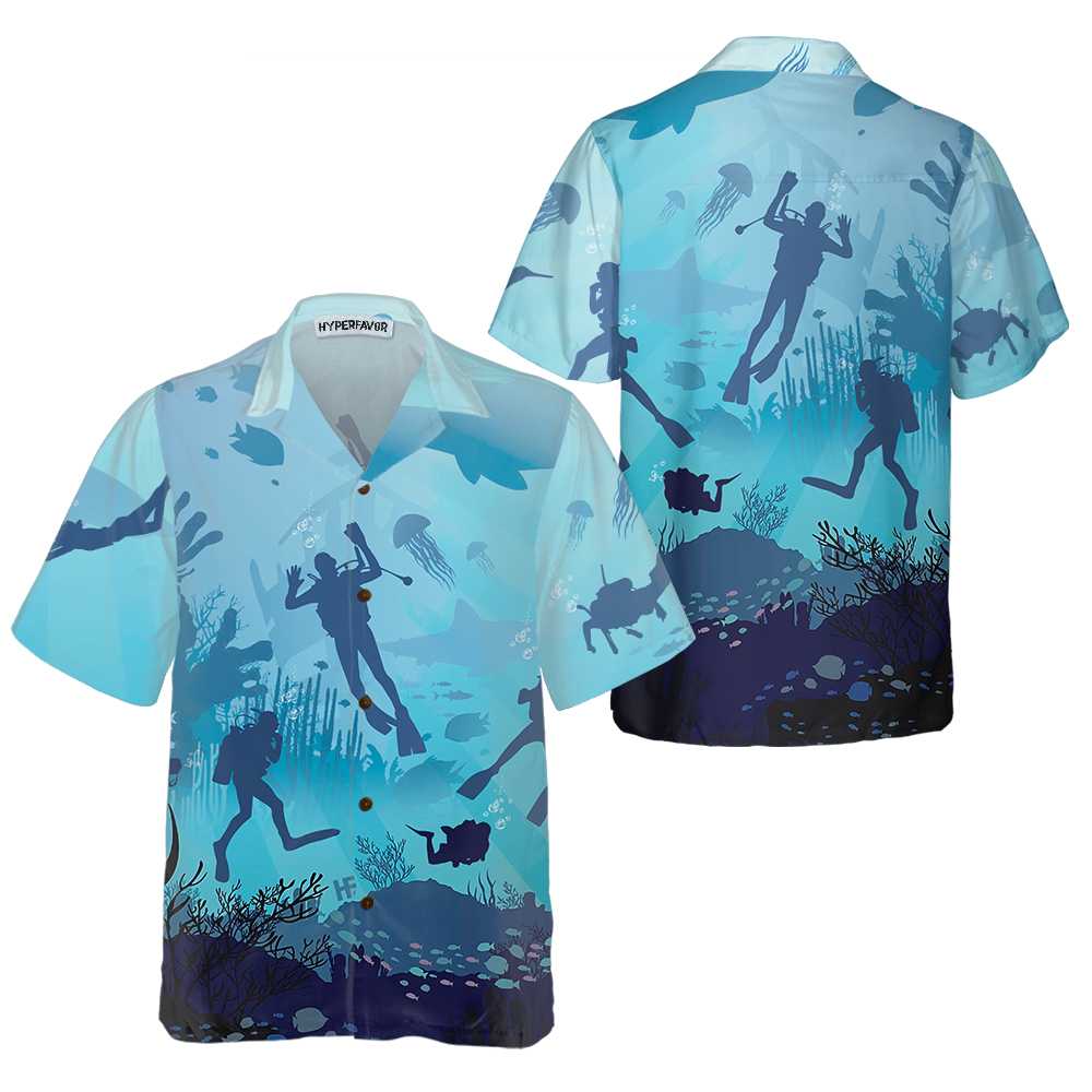 Life Is Diving Hawaiian Shirt, Scuba Diving Shirt For Men, Cool Gift For Scuba Diver - Hyperfavor