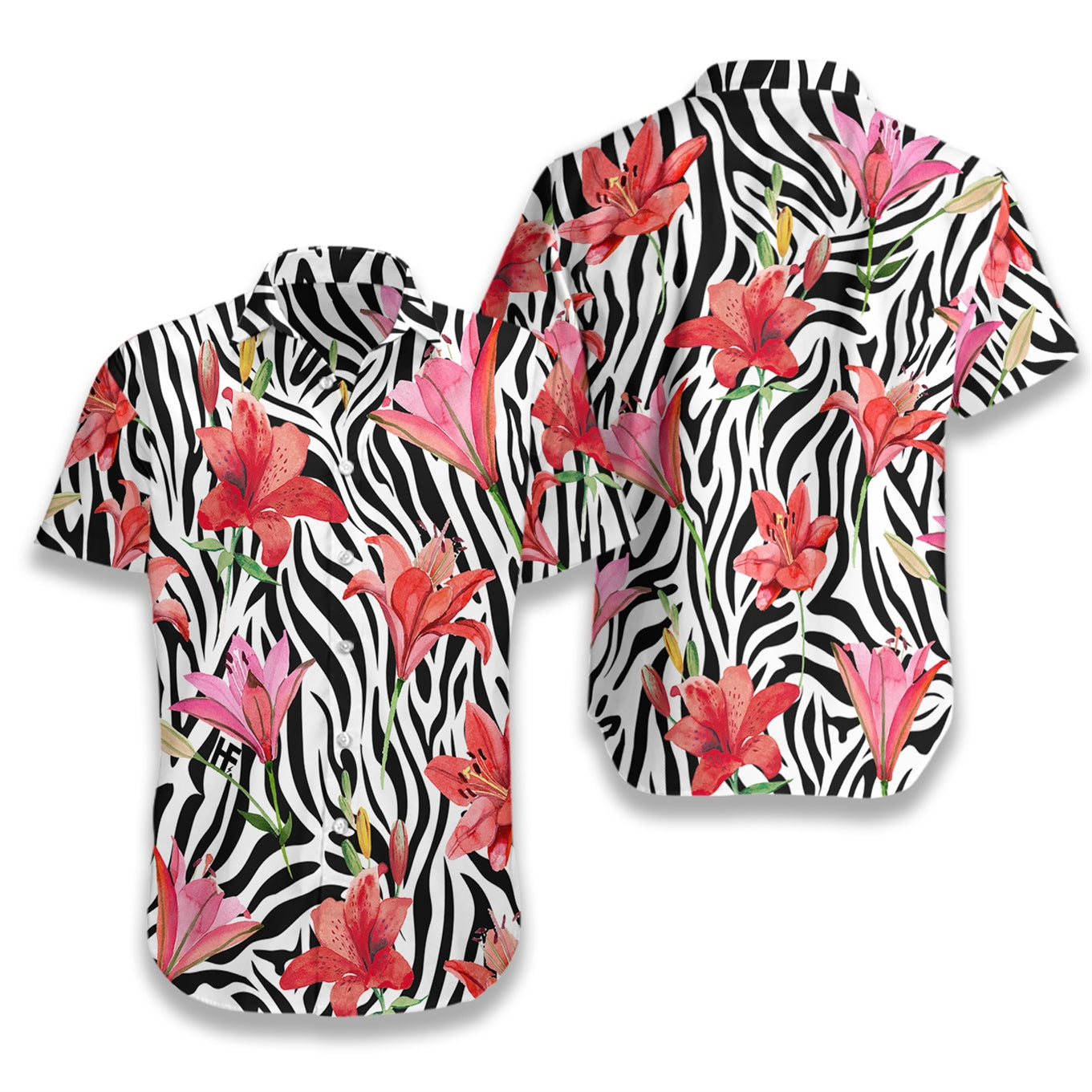 Lily Zebra Watercolor Painting Art EZ02 0607 Hawaiian Shirt - Hyperfavor