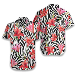 Lily Zebra Watercolor Painting Art EZ02 0607 Hawaiian Shirt - Hyperfavor