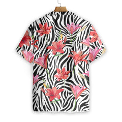 Lily Zebra Watercolor Painting Art EZ02 0607 Hawaiian Shirt - Hyperfavor
