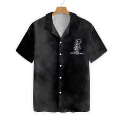 Live Rock And Roll Black And Smoke Guitar Hawaiian Shirt - Hyperfavor