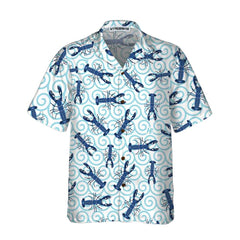 Lobster On Waves Hawaiian Shirt, Unique Lobster Shirt, Lobster Print Shirt For Adults - Hyperfavor