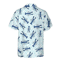 Lobster On Waves Hawaiian Shirt, Unique Lobster Shirt, Lobster Print Shirt For Adults - Hyperfavor