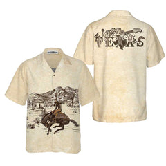 Lone Star State Cowboy Texas Hawaiian Shirt, Vinatge Texas Shirt For Texas Lovers - Hyperfavor